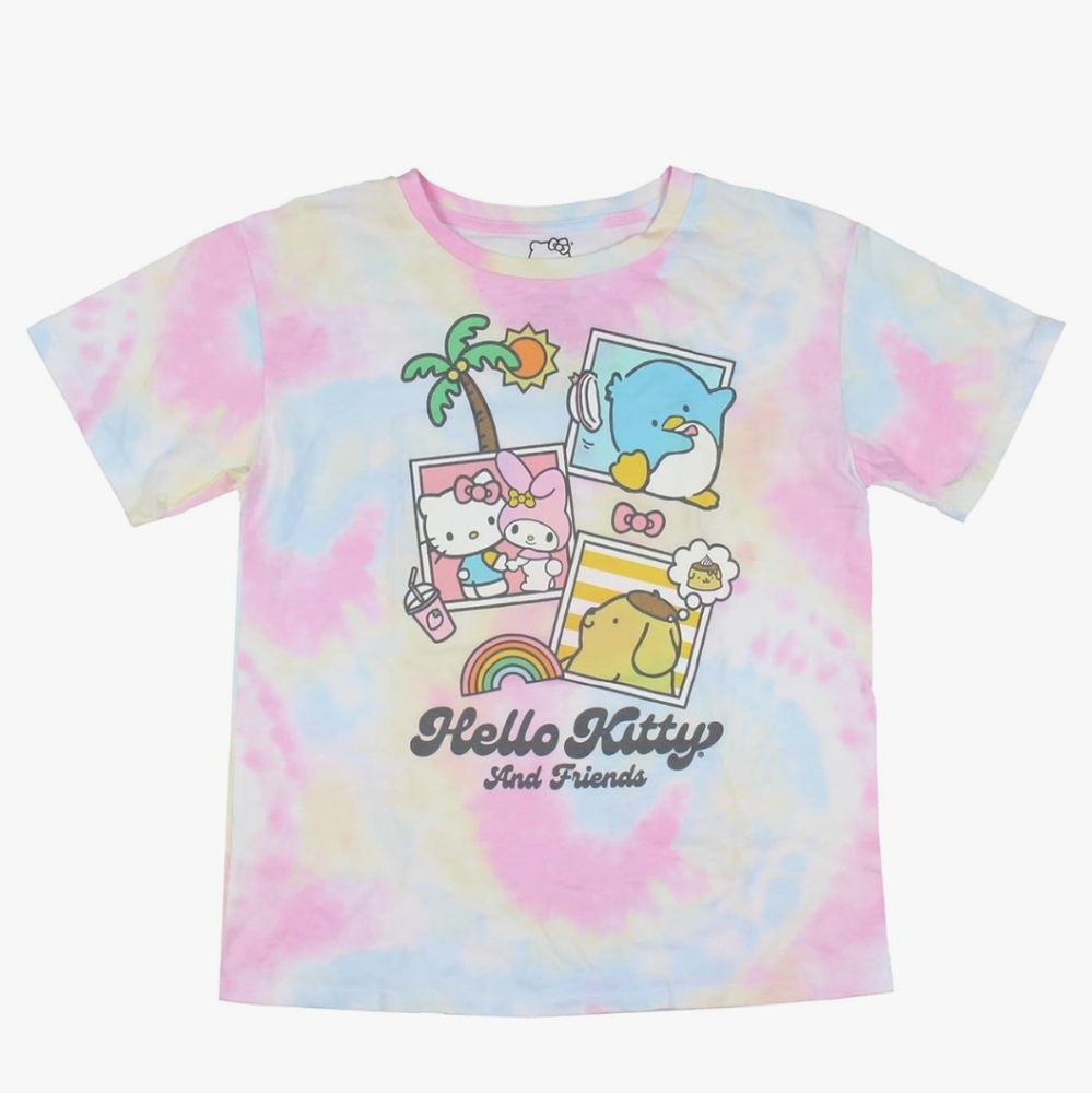 Hello Kitty Pink and Blue TieDye Tee